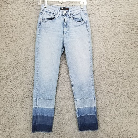 3x1 Denim - 3x1 Jeans Womens 25 Spectrum Medium Wash Stretch Mid Rise Crop